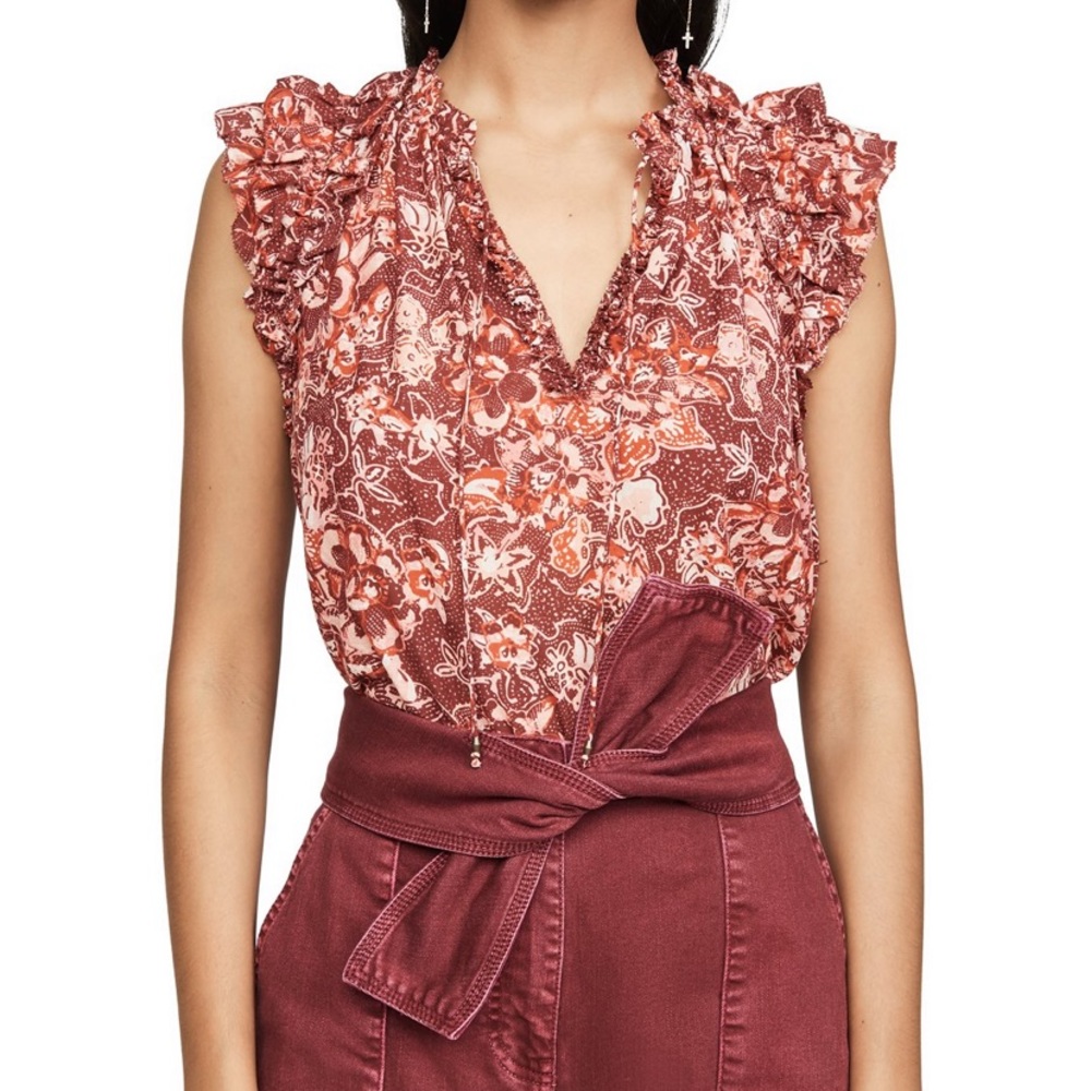 Ulla Johnson “Rina” Top in Coral.